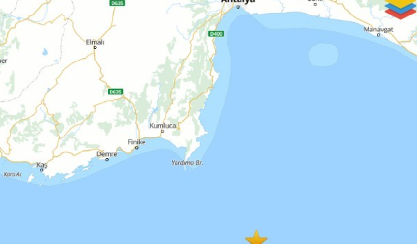 Antalya'da 3.5 büyüklüğünde deprem!