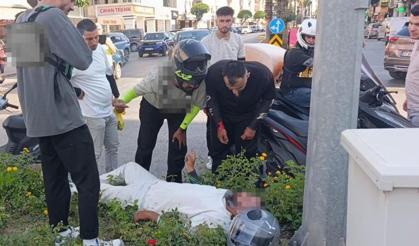 Aynı kavşakta bir saat arayla iki ayrı motosiklet kazası!