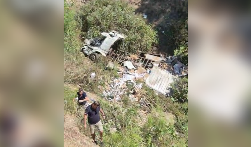 Şarampole devrilen kamyonun sürücüsünden acı haber!