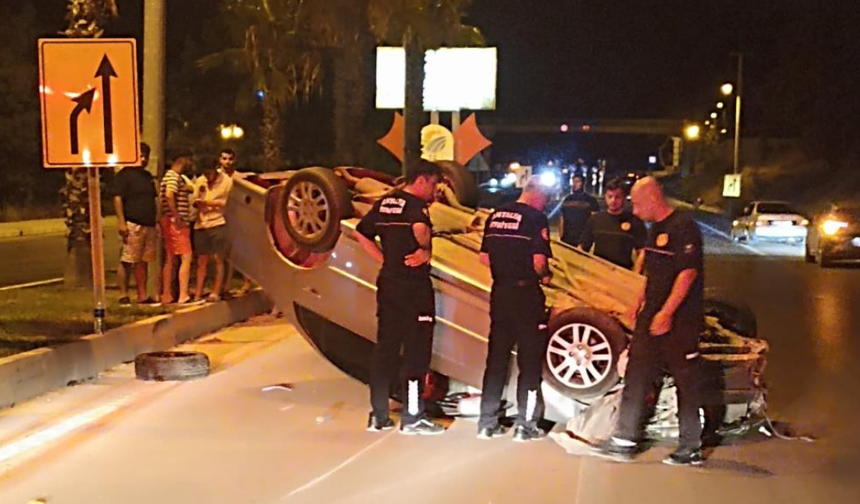 Motosiklete çarpmamak için yaptığı manevra pahalıya patladı!