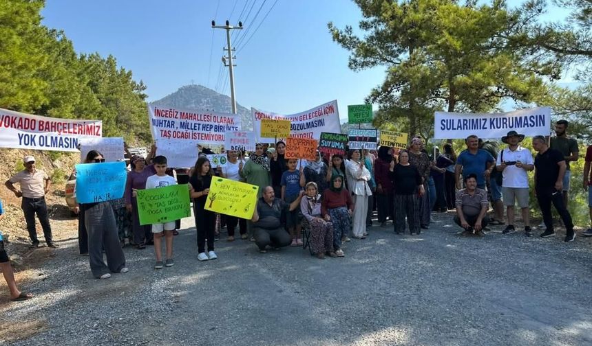 Gazipaşa'da taş ocağı planı mahalleliyi sokağa döktü!