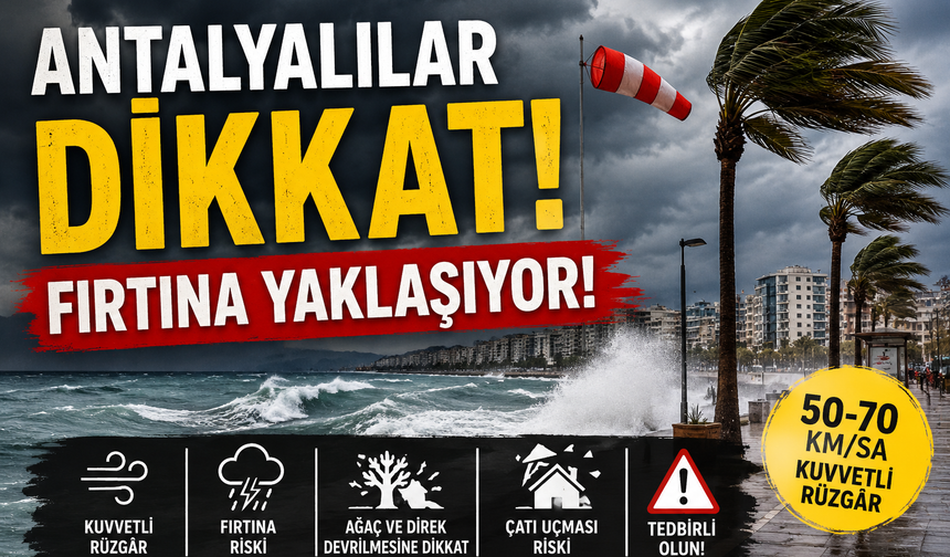 Rüzgâr 70 km’ye ulaşacak