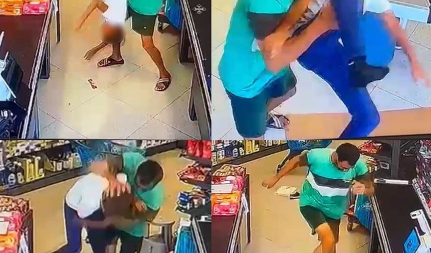 Çocuğu yerden yere vurarak darp etti, o anlar kameraya yansıdı!