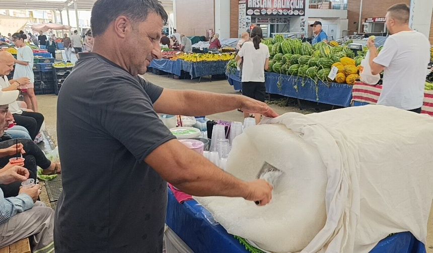Torosların zirvesinden gelen karlarla serinliyorlar