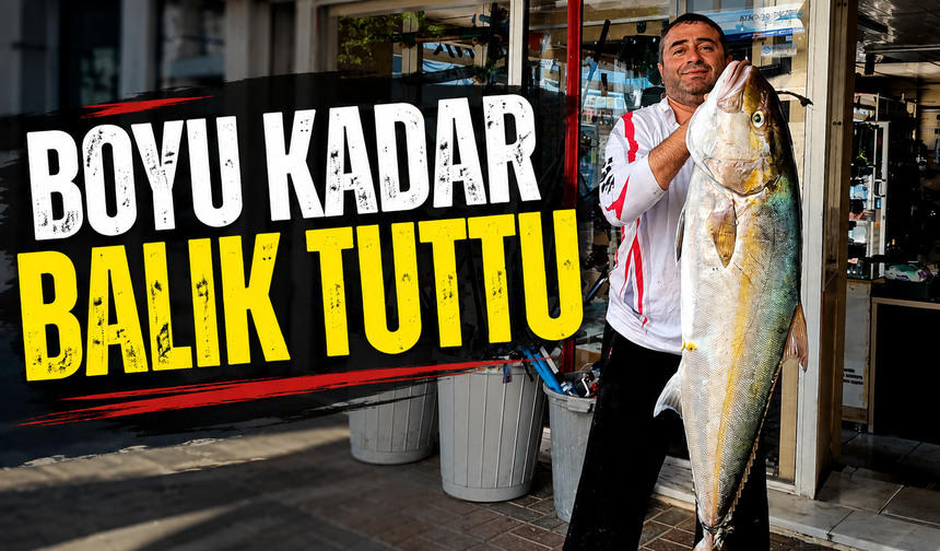 Oltaya öyle bir balık takıldı ki!