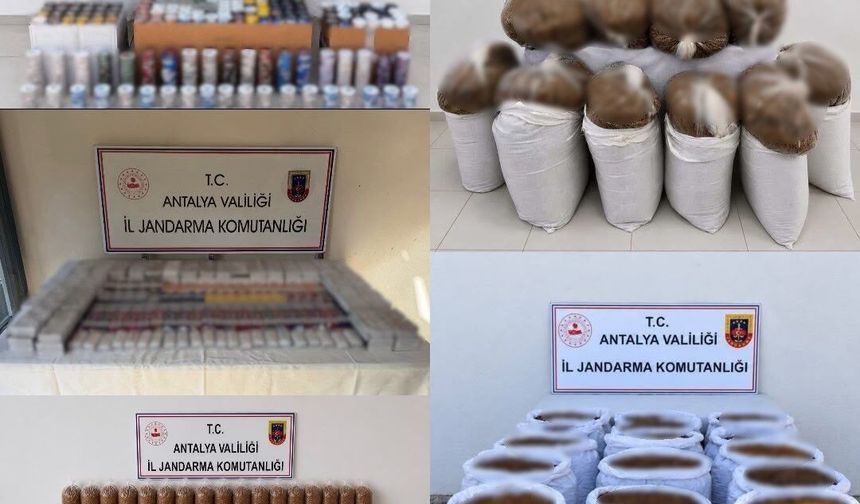 Antalya'da 1 ton 150 kilogram kıyılmış tütün ele geçirildi