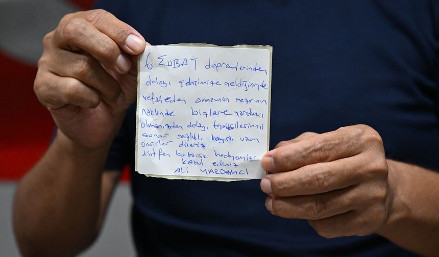 Depremde annesinin cenaze naklini yapan ekiplere 3,5 yıl sonra duygulandıran teşekkür