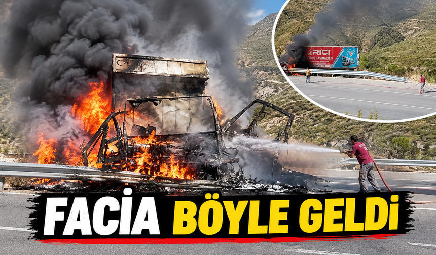 Karşıdan gelen araçları görünce aracı bariyerlere sürmüş
