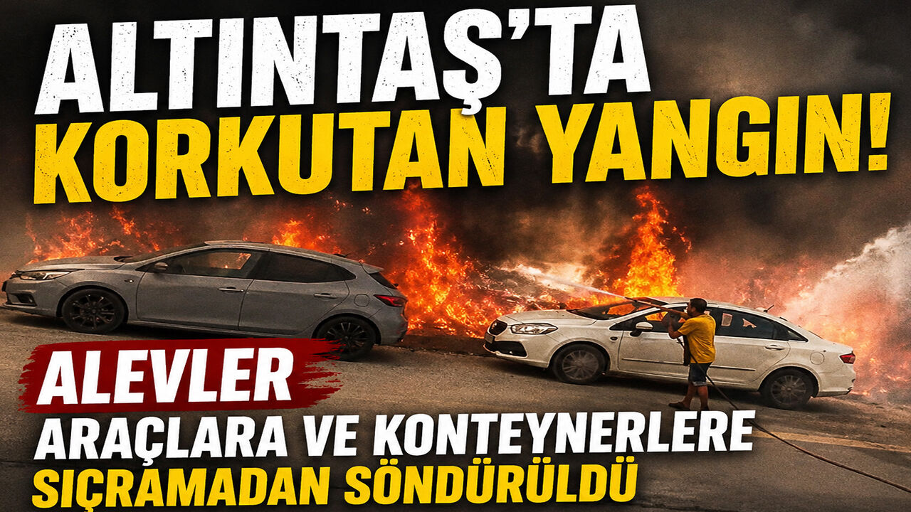Altıntaş’ta korkutan yangın!
