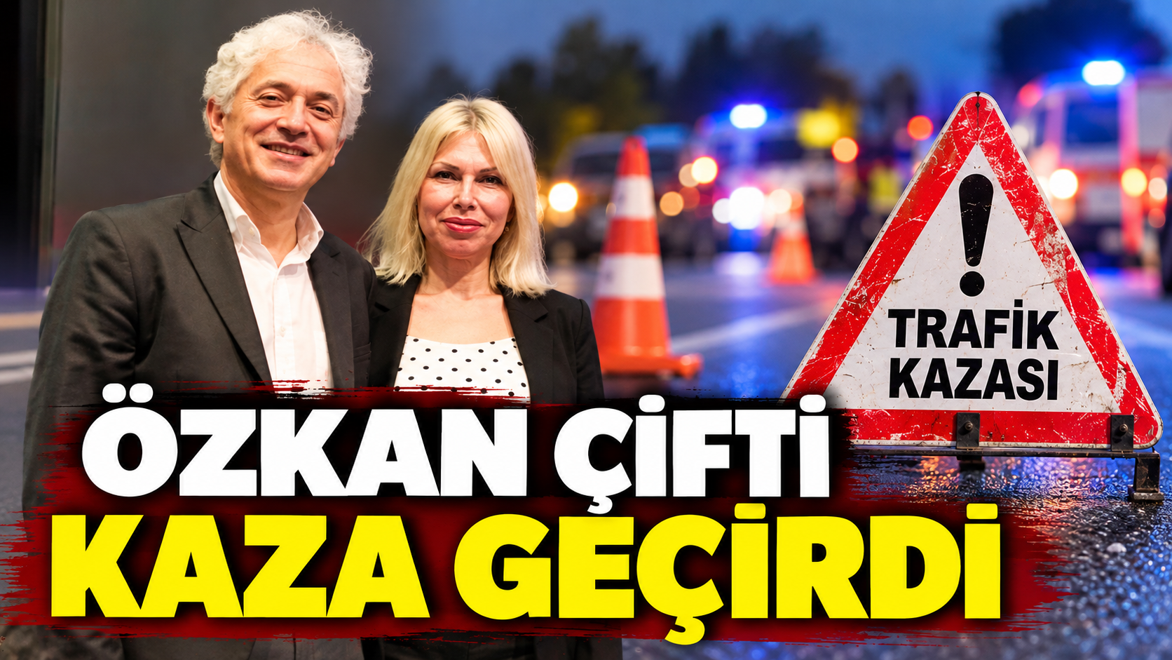Özlenen ve Ömer Özkan çifti trafik kazası geçirdi
